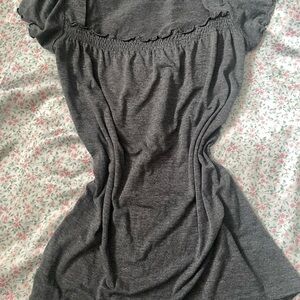 Grey Digit@l Babydoll Top